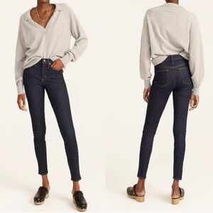 {J. Crew} 9” High-Rise Toothpick Classic Rinse Wash Skinny Stretch Denim